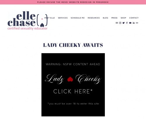 Review screenshot Ladycheeky.com