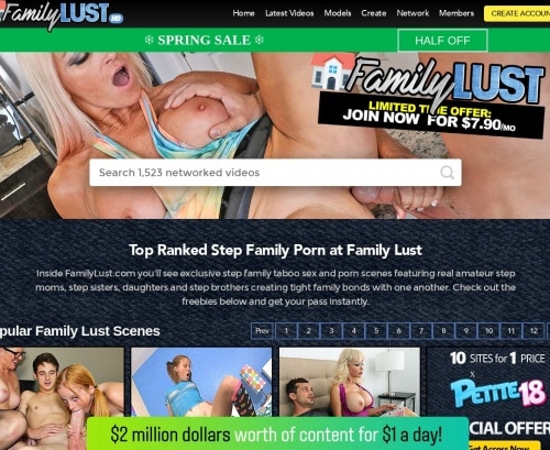 Review screenshot Familylust.com