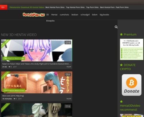 Review screenshot Hentai3dvideo.biz