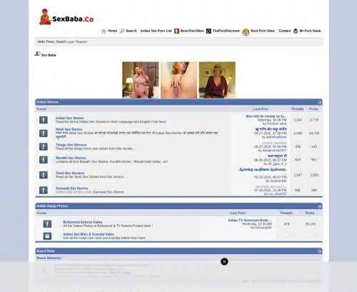 En recension skärmdump av SexBaba