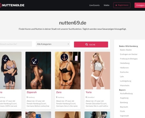 Review screenshot Nutten69.de