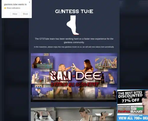 A Review Screenshot of Giantess.tube