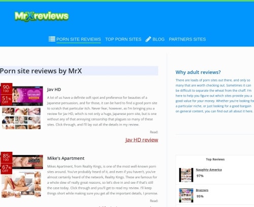 Review screenshot Mrxreviews.com