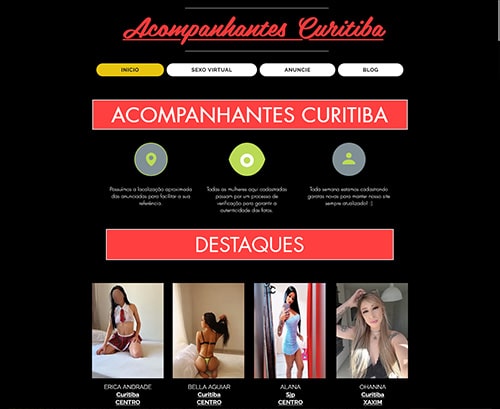 Review screenshot Acompanhantes-curitiba.com