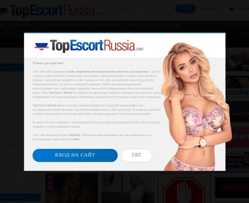 Review screenshot Topescortrussia.com