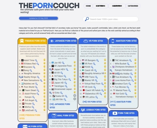Review screenshot Theporncouch.com