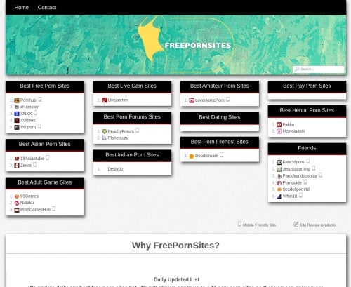 Review screenshot Freepornsites.pro