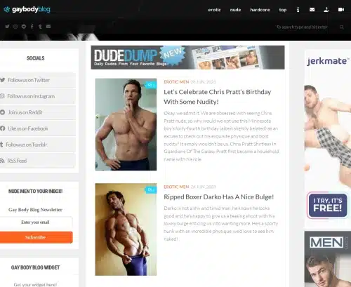 A Review Screenshot of Gay Body Blog