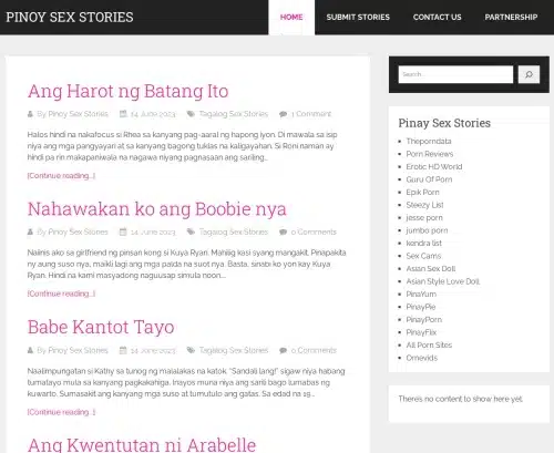 Zrzut ekranu recenzji opowiadań o seksie Pinoy
