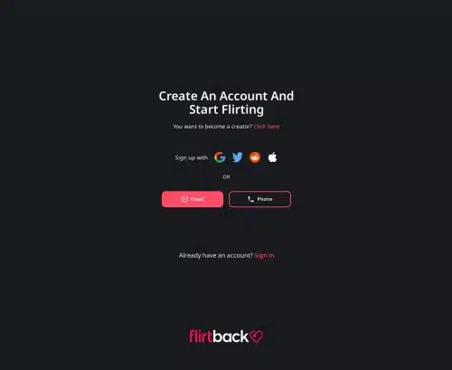 FlirtBack'in İnceleme Ekran Görüntüsü