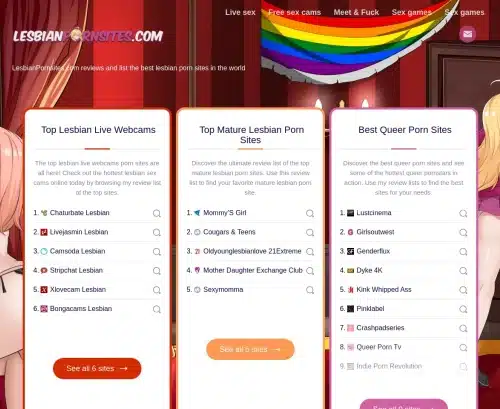 Une capture d'écran d'examen des sites pornos lesbiens
