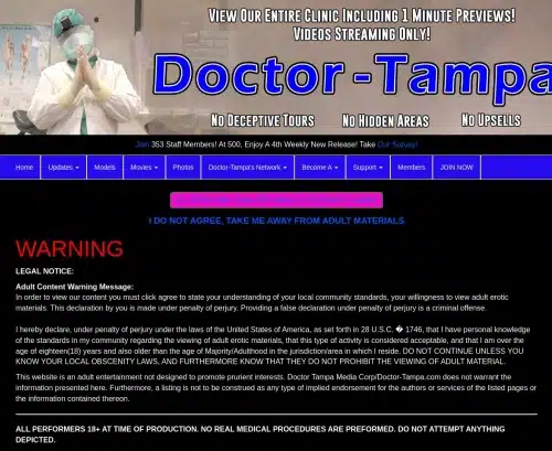 O captură de ecran de revizuire a doctorului Tampa