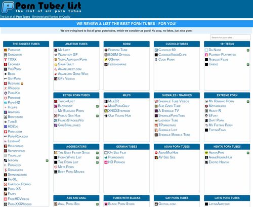 Review screenshot Porntubeslist.com
