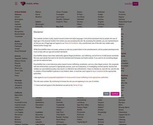 A Review Screenshot of EscortsAffair