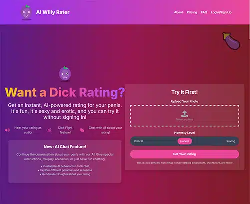 A Review Screenshot of AI Willy Rater