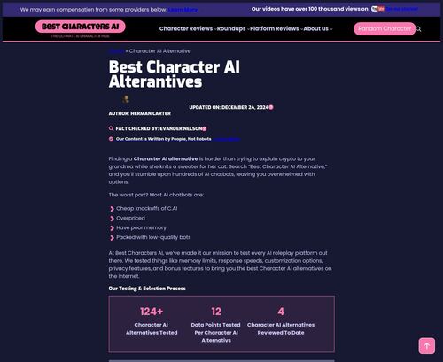 Review screenshot Bestcharacters.ai