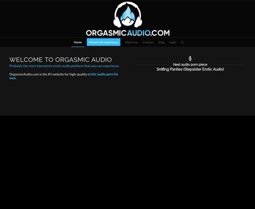 Review screenshot Orgasmicaudio.com