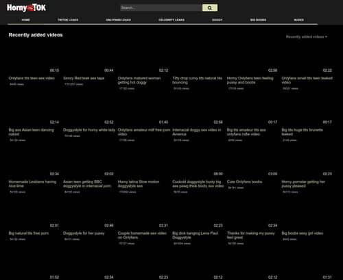 Review screenshot Hornytok.com