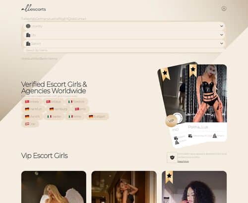 Review screenshot Allescorts.com