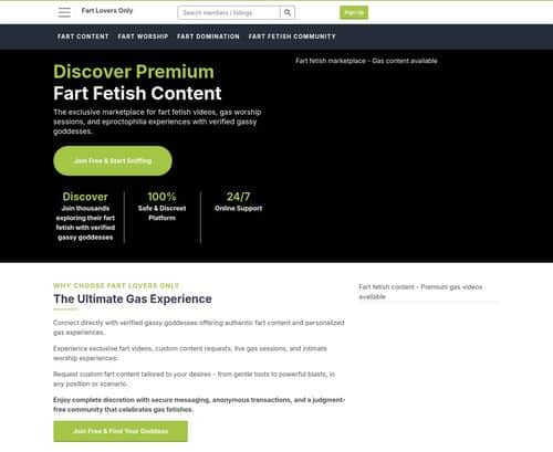 Review screenshot Fartloversonly.com