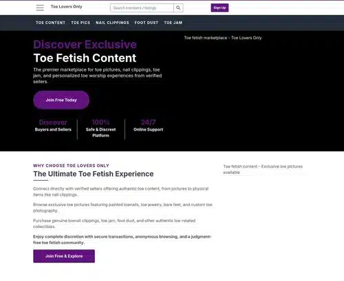 A Review Screenshot of ToeLoversOnly