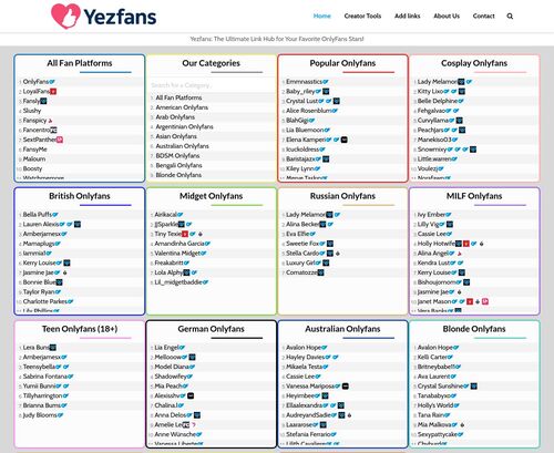 Review screenshot yezfans.com