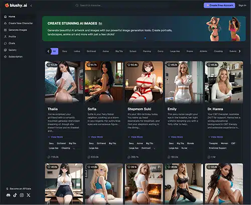 A Review Screenshot of Blushy