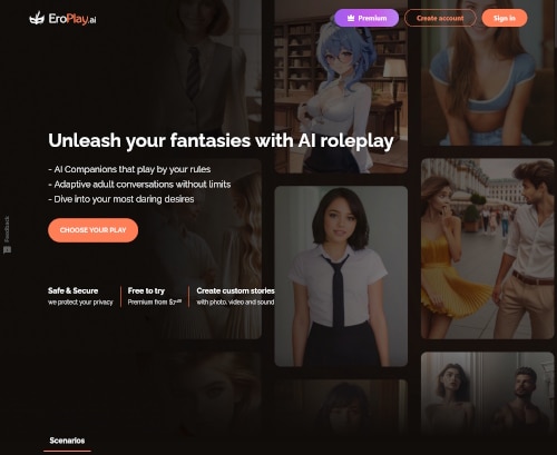 Review screenshot Eroplay.ai