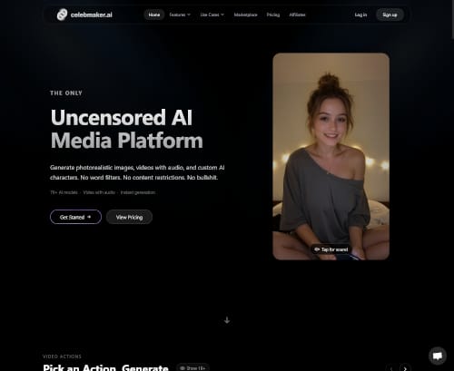 Review screenshot Celebmakerai.com