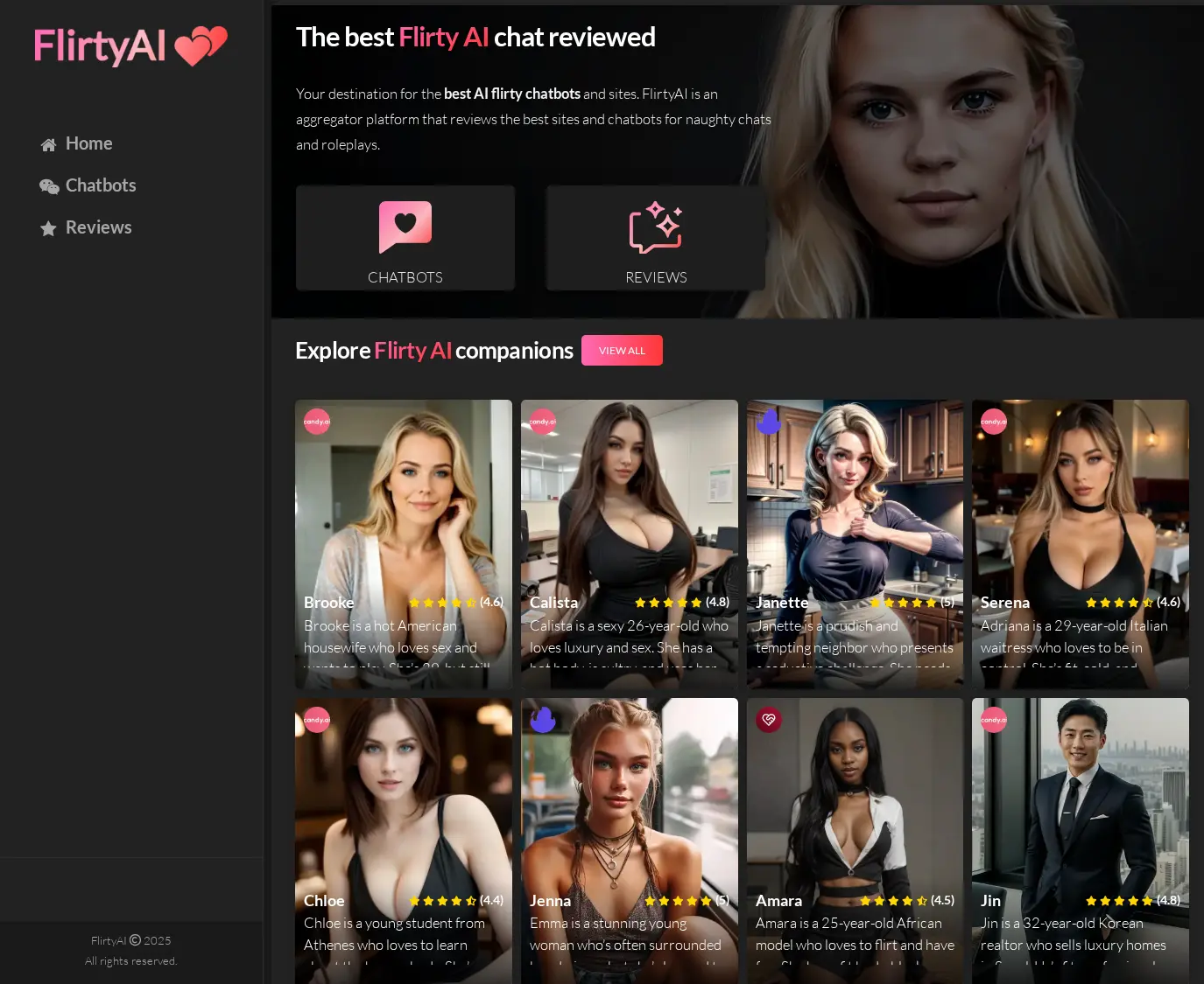 A Review Screenshot of SexualAI