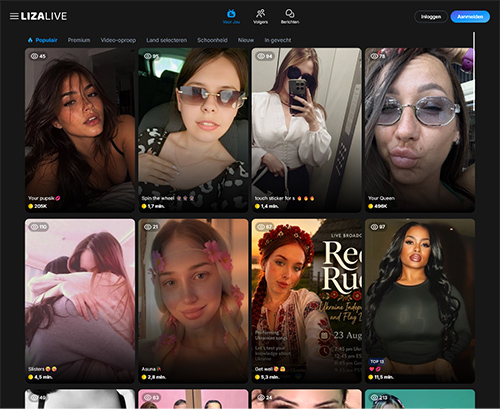 Review screenshot Lizalive.com